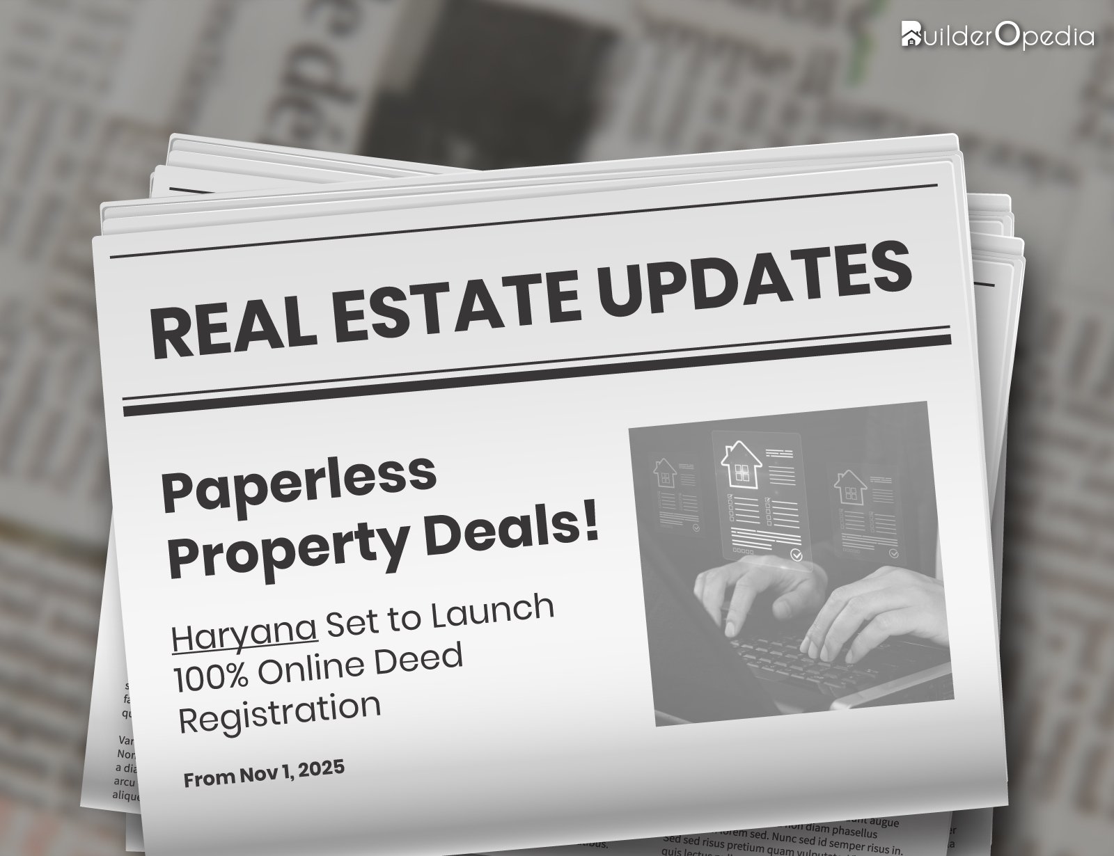 Haryana’s Real Estate Digital Leap – Deed Registration Moves Fully Online from November 1, 2025